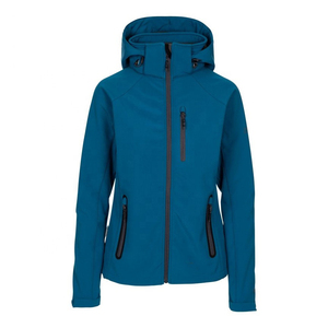 Veste à coque souple pour femme, logo personnalisé de haute qualité, imperméable, coupe-vent, solide, fermeture éclair, randonnée - Product Image 6