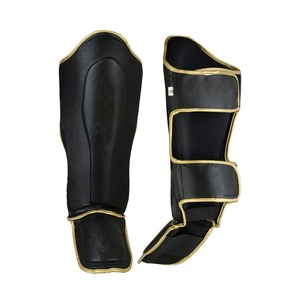 Venta al por mayor profesional de cuero MMA espinilleras diseño personalizado impermeable de seguridad para la protección MMA - Product Image 6