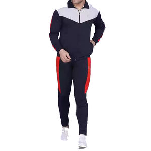 ชุดวอร์ม2ชิ้นมีฮู้ดและกางเกงวิ่งขายาวมีซิปครึ่งตัวโลโก้ออกแบบได้ตามต้องการ - Product Image 2