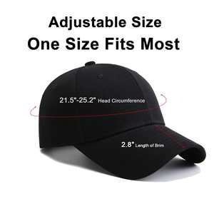 Gorra de Béisbol Negra Personalizada de Alta Calidad, 5/6 Paneles, 100% Algodón, Logotipo Bordado, Ajustable, Transpirable, Impermeable, Unisex - Product Image 5