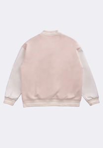 Chaqueta Universitaria Personalizada Rosa, Cortavientos Informal, Sudadera Deportiva, Chaqueta Bomber Ligera, Chaqueta Universitaria Rosa de Béisbol - Product Image 5