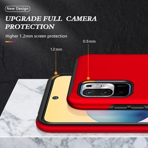 Pour Xiaomi <span class=keywords><strong>Redmi</strong></span> <span class=keywords><strong>Note</strong></span> <span class=keywords><strong>10</strong></span> 5G PC + TPU étui <span class=keywords><strong>de</strong></span> téléphone magnétique antichoc avec porte-anneau invisible - Product Image 5