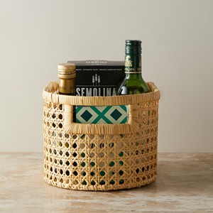 Panier en rotin naturel délicat tissé boîte de rangement en osier panier organisateur décoratif essentiel pour le bureau à domicile et l'armoire - Product Image 4