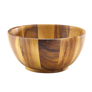 Cuenco para servir comida y ensalada de Color marrón de tamaño personalizado para restaurante 100% cuencos de madera ecológicos hechos a mano naturales - Product Image 1