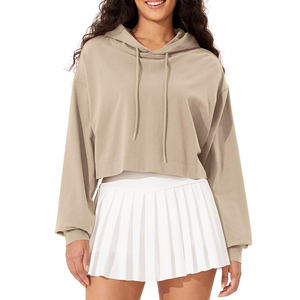 Women's Premium Quality Crop <b>Top</b> Hoodie Quick Dry New Design <b>Winter</b> Breathable Sweatshirt Best Price Hot Selling Cheap Price - Product Image 1