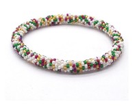 Bracelet artisanal népalais perlé avec motif en forme de chiffre diamanté – Tendance, idéal pour mariage, fête et cadeau d'anniversaire