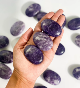 Piedra preciosa pulida de alta calidad, piedra Natural de Palmstone de lepidolita para decoración de regalo - Product Image 4