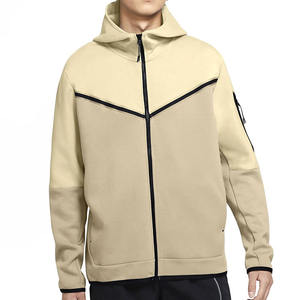 Sweat à capuche de sport en molleton d'hiver 6XL à fermeture éclair pour hommes imprimé sur tout le tissu éponge graphique motif solide-Direct usine - Product Image 1