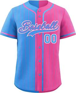 Camiseta de béisbol de malla transpirable, camiseta de softbol personalizada abotonada, tela que absorbe la humedad, aparejos, sarga, sublimación, nombre, jóvenes de EE. UU. - Product Image 5
