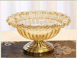 Bols à fruits décoratifs de luxe pour mariage, design doré, élégants et raffinés - Product Image 5