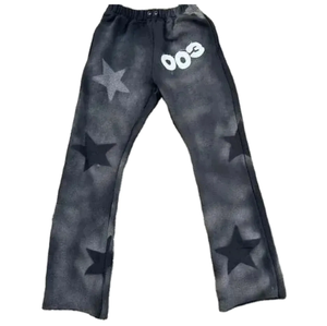 Venta al por mayor de chándal deportivo para hombre con parche desgastado Vintage bordado con logotipo personalizado lavado ácido ropa de calle Sun Fade chándal de invierno - Product Image 2