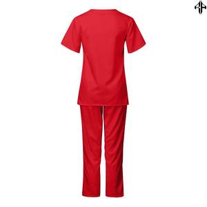 Uniformes médicos de hospital de alta calidad personalizados, uniformes médicos con cuello en V, conjuntos de uniformes de enfermería para mujeres con logotipo personalizado - Product Image 3