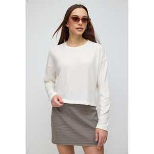 Blusa Casual con Tacto Suave, Estilo Básico, Tejido de Punto, Cuello Redondo, Manga Corta, 220g Poliéster - Product Image 3