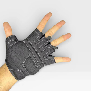 Gants de gymnastique tactiques de sport de camouflage noir en cuir pour le cyclisme en plein air et la sécurité de gymnastique gants en silicone antidérapants - Product Image 1