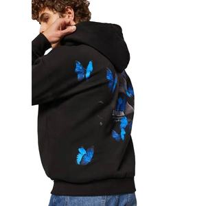 Sudadera con Capucha Personalizada con Logotipo para Hombre, 100% Algodón, Gruesa, de Felpa, Talla Grande, Unisex, para Hombre, FTI-MH-004 - Product Image 3