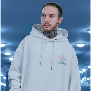 High Street Graffiti <b>Bear</b> Print Men's Fleece <b>Hoodie</b> Retro Autumn Casual Pullover Hooded Sweatshirts Hip Hop Y2K Hoodies Clothes - Product Image 4