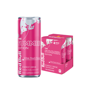 Red Bull Edición Verano Sabor Melocotón Blanco, 24 Latas de 250ml con Vitamina B6 de 2mg por 100ml para Apoyo a la Función Inmunológica, Venta al Por Mayor - Product Image 3