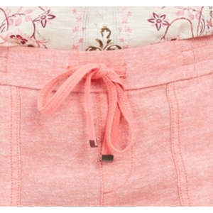 Style & Co Pantaloncini da donna in lino e cotone rosa tinta unita, taglia media, traspiranti, alla moda e casual - Product Image 3
