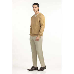 เสื้อสเวตเตอร์ผู้ชายทรงปกติ ผ้าฝ้าย 100% รุ่น MN-SWT-WS25-036 B พร้อมซิป ลายพิมพ์และลายทาง สำหรับฤดูใบไม้ผลิและฤดูใบไม้ร่วง - Product Image 3