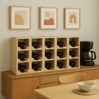 Porte-vin en bois de pin massif – Organisateur de bouteilles de vin artisanal à 3 niveaux pour le rangement et la présentation à domicile