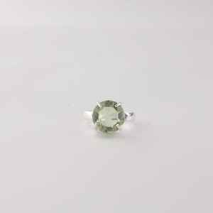 Bague élégante bohème en argent sterling 925 faite à la main avec améthyste verte ovale de 1,40 carat certifiée IGI pour femme, cadeau - Product Image 2