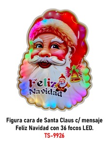 36 LED Focos de Plástico Decoración de Navidad Luminosa Adorno Papá Noel Figura Santa Claus Mensaje Feliz Navidad 30 cm Navidad - Product Image 5