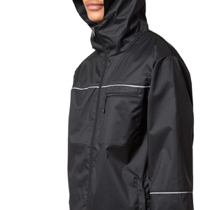 Veste imperméable pour hommes personnalisée fermeture éclair coupe-vent en nylon de couleur assortie vêtements de sport broderie nylon pour hommes - Product Image 4