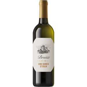 BRUSA Vino Bianco Smooth Balanced Italian White <b>Wine</b> 750ml 6 Bottles Per Box Made in Italy - Product Image 1
