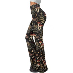 2025 femmes Premium sport haute couture imprimé pantalon évasé en gros lavage en Machine haute qualité pantalons pour femmes - Product Image 3