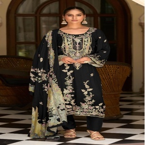 Fournisseur de salwar kameez de haute qualité en viscose pure avec impression numérique et broderie Aari de Surat au prix le plus bas - Product Image 1