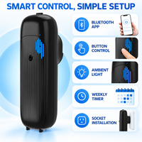 Diffuseur d'huiles essentielles silencieux pour prise murale, moins de 38 dB, capacité de 100 ml avec lumière ambiante et programmation via application Bluetooth
