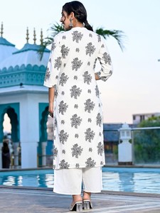 Nuevo Conjunto de Kurta, Palazzos y Dupatta de Algodón Puro, Corte Recto, Estilo A-Line, para Fiestas, Diseño de Diseñador, Más Vendido, Precio al por Mayor - Product Image 5