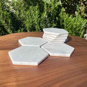 Sous-verres en bois de manguier de Style classique avec support Tampons de boisson de conception minimale pour cuisines modernes Sous-verres en pierre Tapis et tampons - Product Image 5