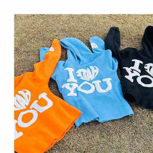 Streetwear personnalisé du fabricant Sweat à capuche surdimensionné 500gsm-480gsm Baggy Cotton Foam Puff Printing 500gsm-480gsm Hooded Collar - Product Image 3