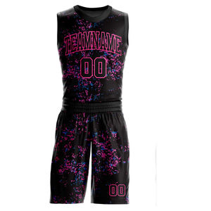 Uniforme de basket-ball unisexe sublimé pour ensembles de débardeurs et de shorts, vêtements de sport athlétiques, uniforme de basket-ball imprimé en grande taille - Product Image 2