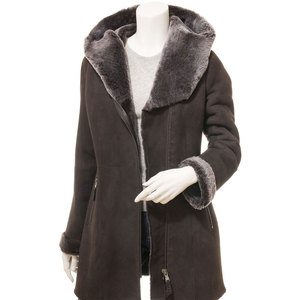 Vente chaude de haute qualité femmes mode vestes en cuir | Original en cuir taille personnalisée col à capuche longue femmes veste en cuir - Product Image 3