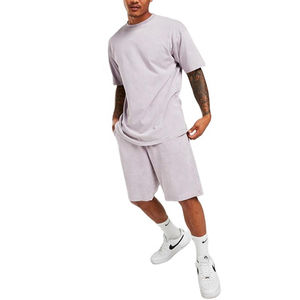 Conjunto de Pantalones Cortos Deportivos de Algodón con Estampado Personalizado para Hombre, Transpirable, Talla Grande, Informal, de Dos Piezas, Ropa de Verano, Estilo Urbano, Secado Rápido - Product Image 3