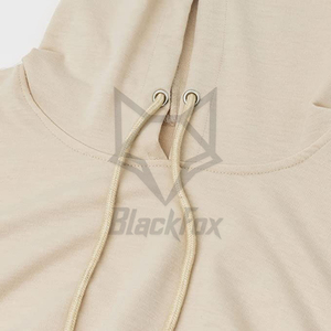 เสื้อฮู้ดครอปผู้หญิง สีพื้น แขนยาว สไตล์ลำลอง ผ้าฝ้ายถัก สีเบจ สำหรับใส่ในฤดูใบไม้ร่วง - Product Image 6
