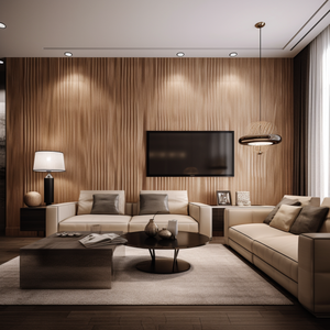 Irini, recién llegado, Panel de pared de listón 3D, Panel texturizado estriado 3D para decoración del hogar, nogal - Product Image 6