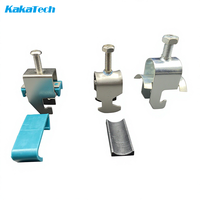Pince de serrage de câble électrique galvanisée monobloc pour rail en C