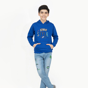 Mode Enfants Hoodies Hiver Casual Daily Hoodies Grande Poche Enfants Couleur Unie À Capuche Pour Enfants Porter - Product Image 5