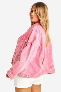 Veste d'hiver décontractée en tricot respirant et imperméable pour femme, robuste, lavée, coupe oversize avec poches utilitaires boutonnées - Product Image 5