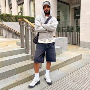 2025 vierge 500 Gsm 100% coton lourd Zipup sweat à capuche unisexe personnalisé de haute qualité français éponge Vintage recadrée sweat à capuche zippé - Product Image 6