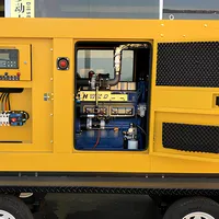 Groupe électrogène diesel triphasé Weifang ZH4105ZD 50KW 60KVA super insonorisé sur remorque mobile avec capot silencieux, démarrage automatique ATS