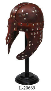 Fournisseur de casque médiéval en cuir Armure Indienne Artisanale Maison et Hôtel Vintage Décoratif Produit de Haute Qualité - Product Image 3