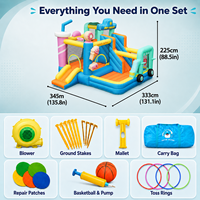Château gonflable pliable durable avec toboggan pour enfants, idéal pour les fêtes, installation facile - Vente en gros usine