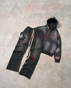 Conjunto Deportivo Holgado con Cremallera Transpirable Hecho a Medida, Ropa de Invierno, Conjunto Deportivo de Algodón de Manga Larga para Hombre - Product Image 4