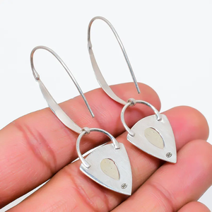 Pendientes colgantes de gota de piedras preciosas hechos a mano de Plata de Ley 925 de ágata de titanio de la mejor calidad, hermosos pendientes de plata, precio al por mayor - Product Image 4