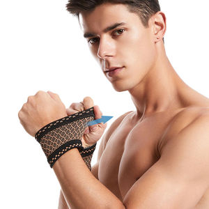 Good Quality Custom Logo Adjustable Neoprene Wrist Wraps Magnetic Closure Insulated Support Wearable Compression Gray Lifting - Product Image 2