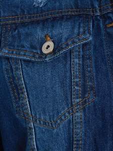 Veste en jean pour femmes OEM Vêtements décontractés pour femmes Veste d'automne Manteau boutonné en jean Veste en jean fabriquée au Pakistan - Product Image 5